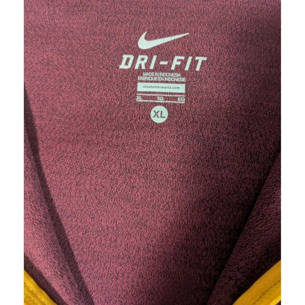 Nike Minnesota Golden Gophers Dri-FIT 14 Zip Pullover Mens XL Maroon Gold